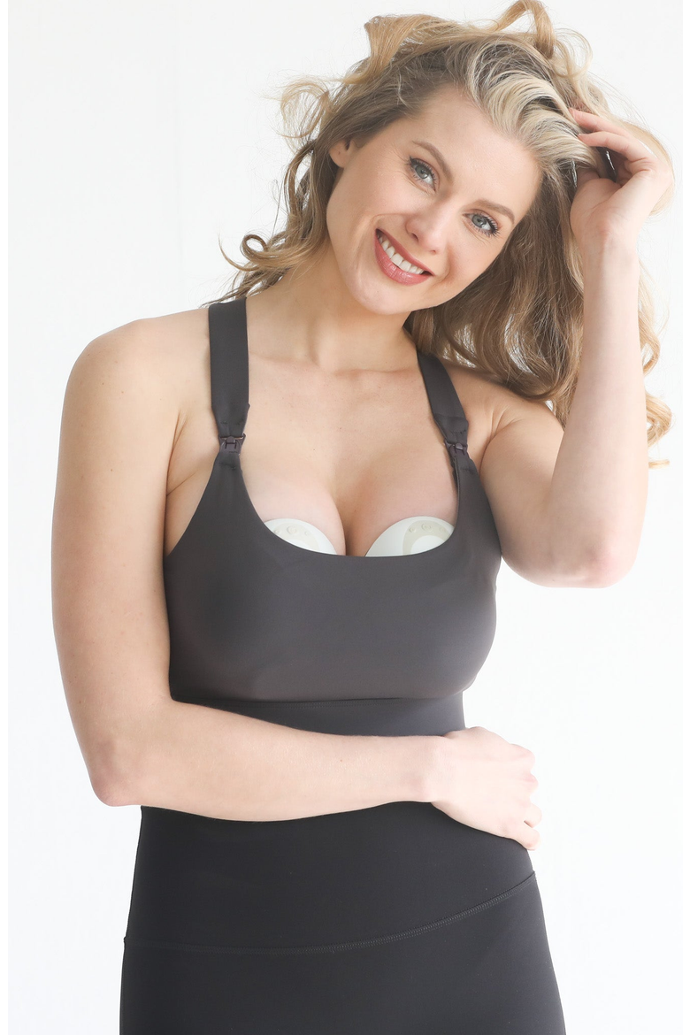 Venice 3 Ultimate Support Full Coverage Nursing and Pumping Sports Bra, Alternate, color, Steel Slate