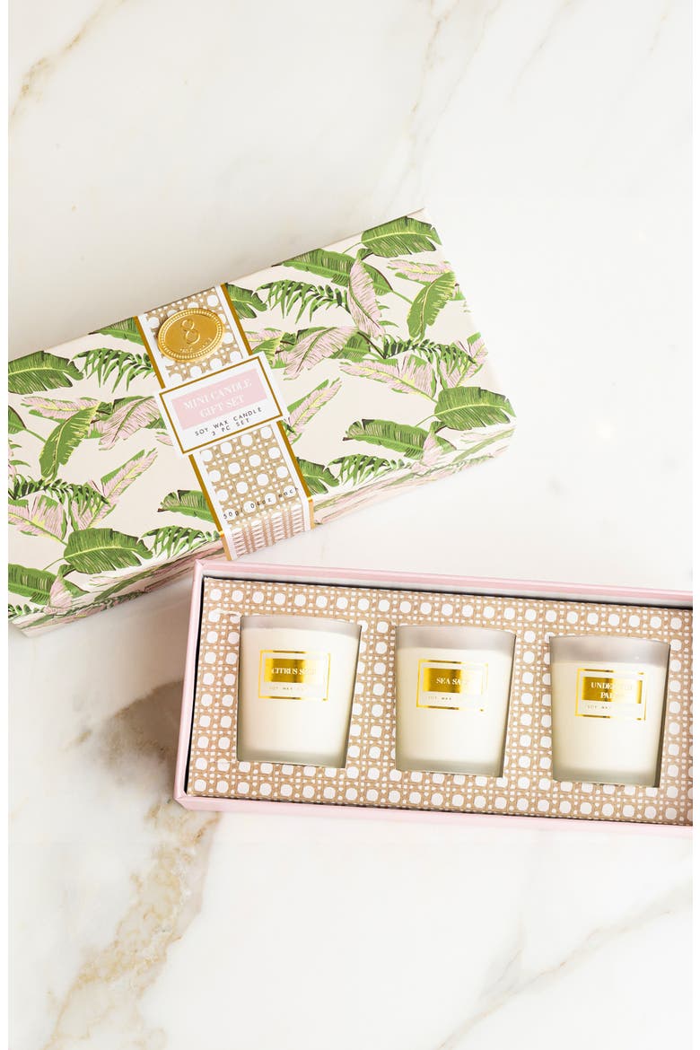 Under the Palms 3-Piece Mini Candle Set, Alternate, color, PINK