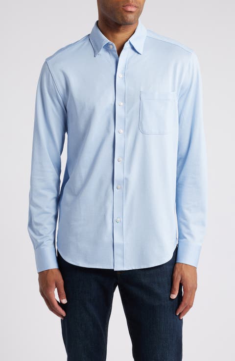 New San Lucio Stretch Supima® Cotton Blend Button-Up Shirt