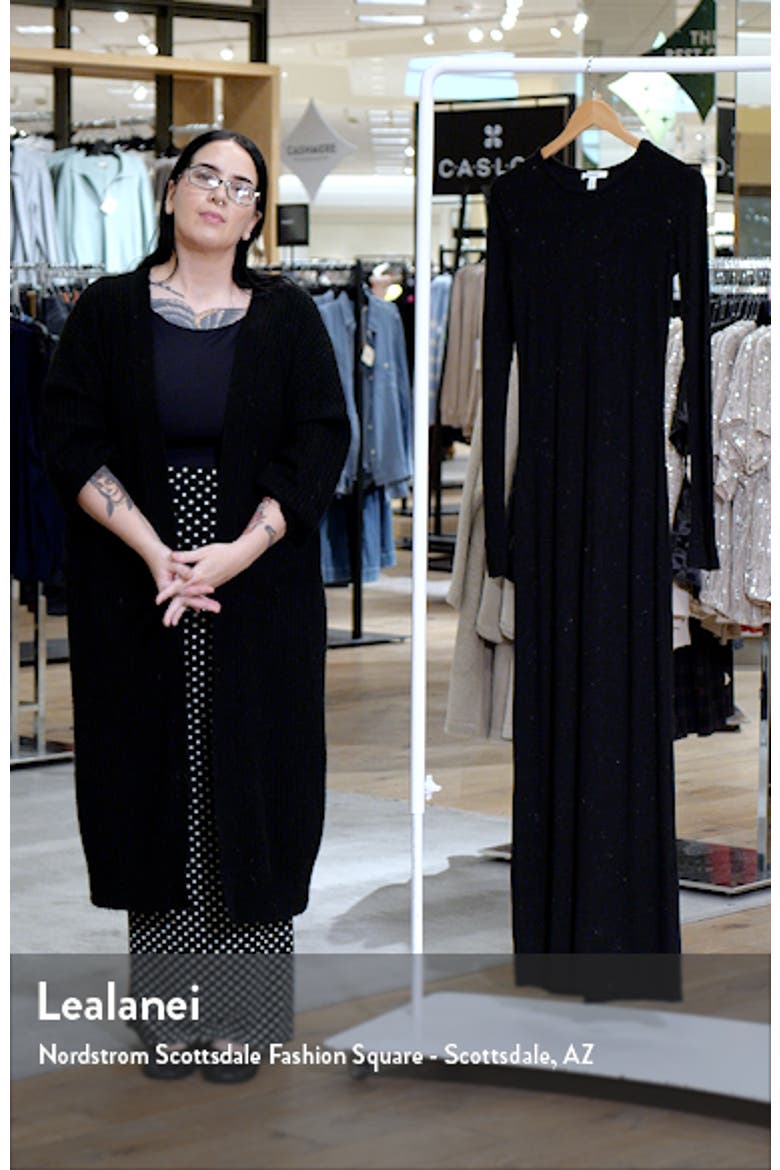 Isabella Shimmer Long Sleeve Maxi Dress video