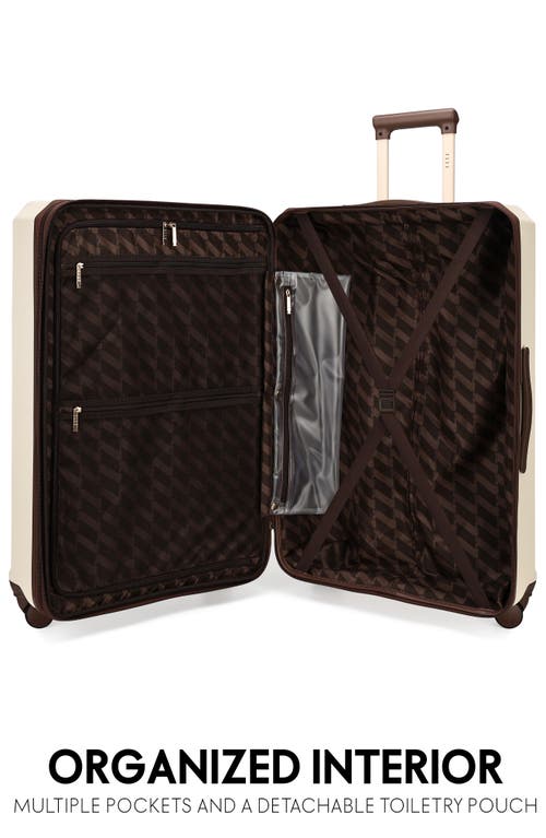 Elle Luxe Journey 3 Piece Expandable Retro Spinner Luggage Set In Gold