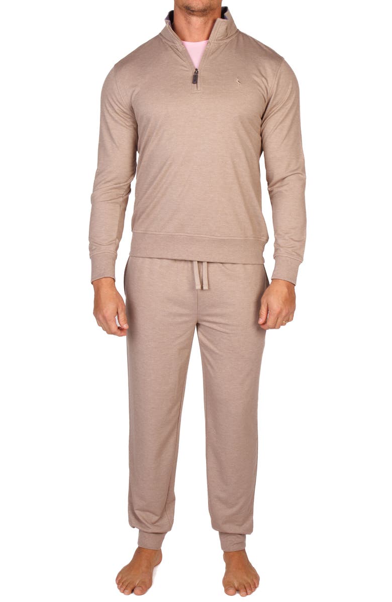 TailorByrd French Terry Quarter Zip Pullover, Alternate, color, Oatmeal