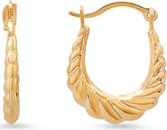 Queen Jewels 10K Petite U-Shape Hoop Earrings