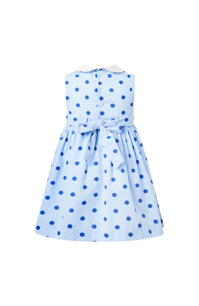 Rachel Riley Dot Peter Pan Collar Dress, Alternate, color, 