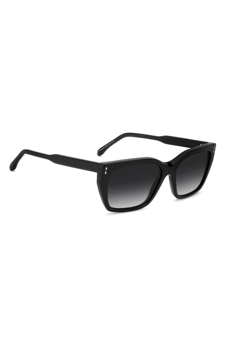 Isabel Marant 58mm Rectangular Sunglasses, Alternate, color, Black