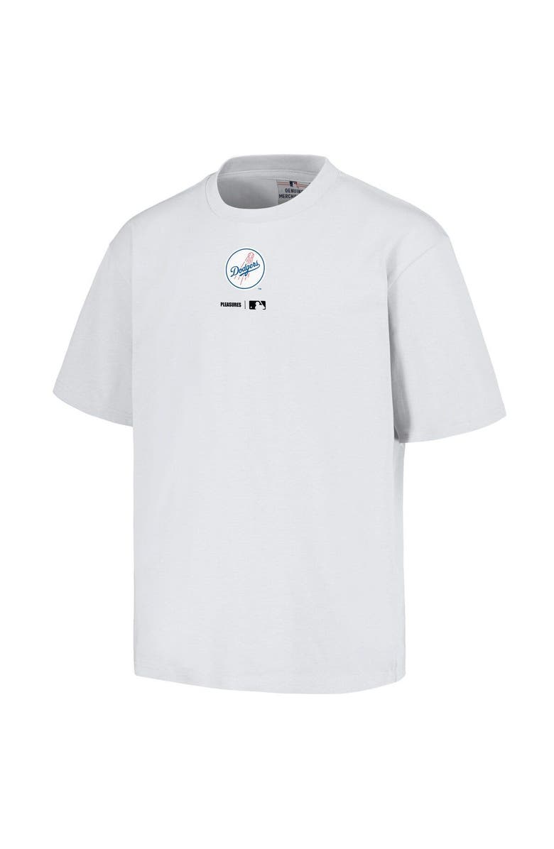 PLEASURES Men's PLEASURES  White Los Angeles Dodgers Mascot T-Shirt, Alternate, color, White