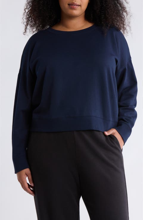 Crop Organic Cotton Sweatshirt (Plus)