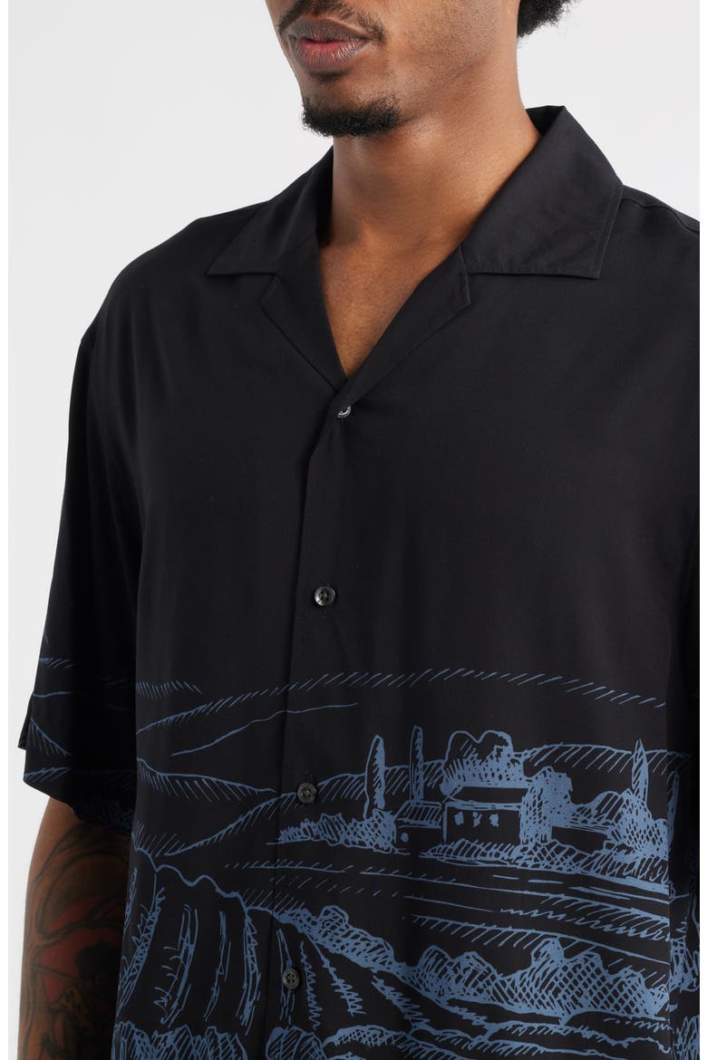Espino Camp Shirt, Alternate, color, BLACK