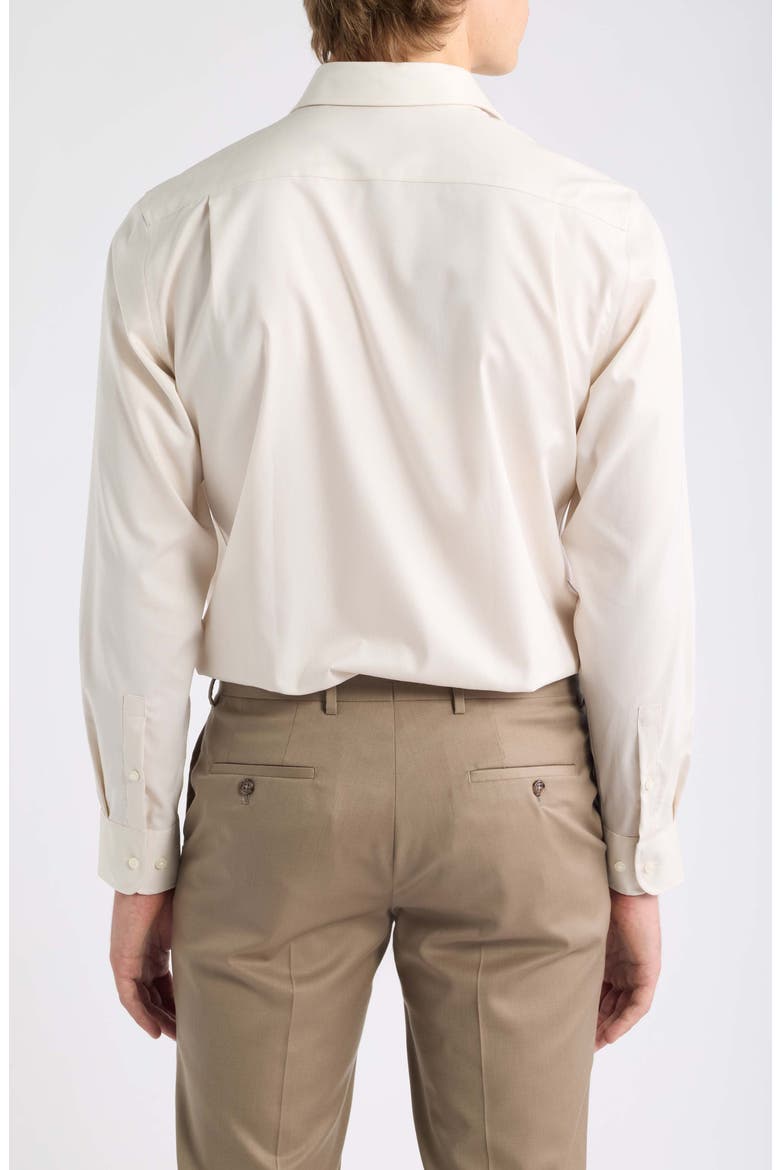 Modern Fit Solid Pima Cotton Dress Shirt, Alternate, color, STONE