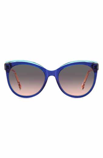 Carolina Herrera 57mm Gradient Round Cat Eye Sunglasses