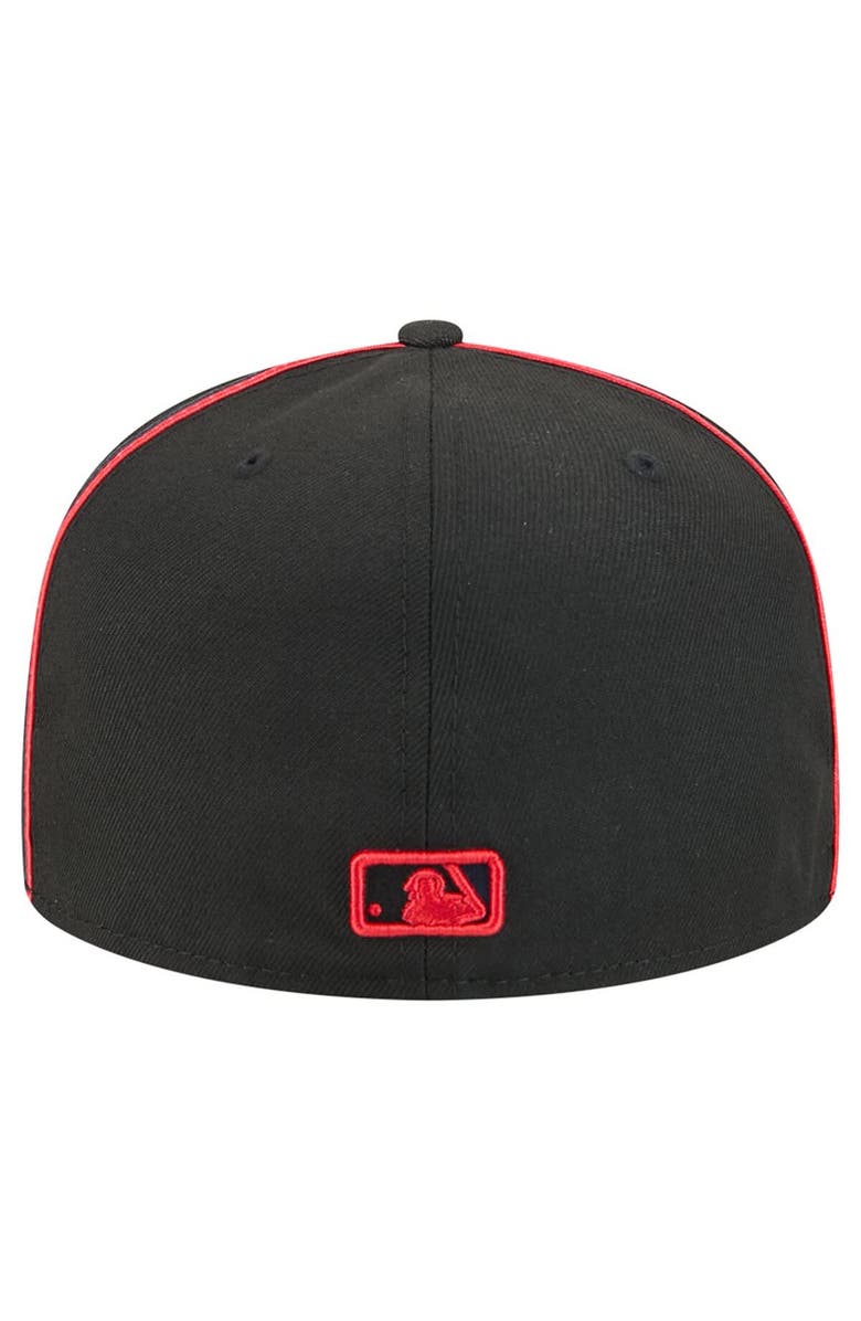New Era Men's New Era Black Boston Red Sox Soutache 59FIFTY Fitted Hat, Alternate, color,