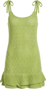 The Lulo Project Suntrace Open Stitch Minidress