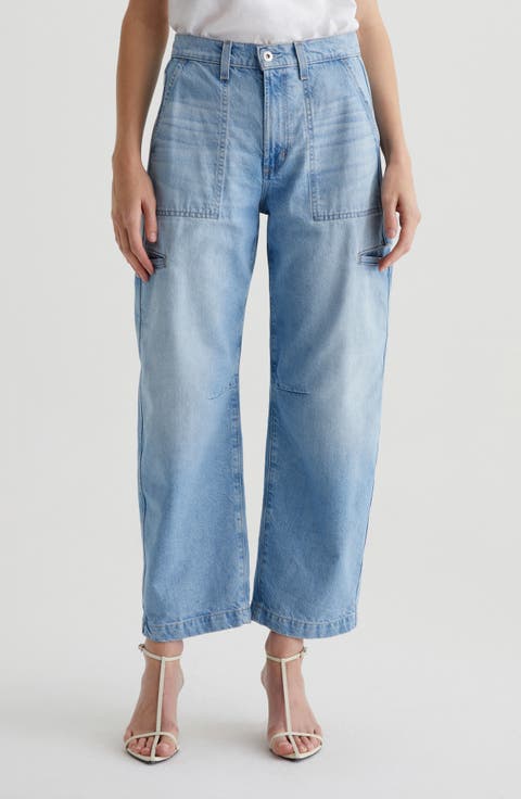 Hazal Ankle Barrel Utility Jeans (Siren)