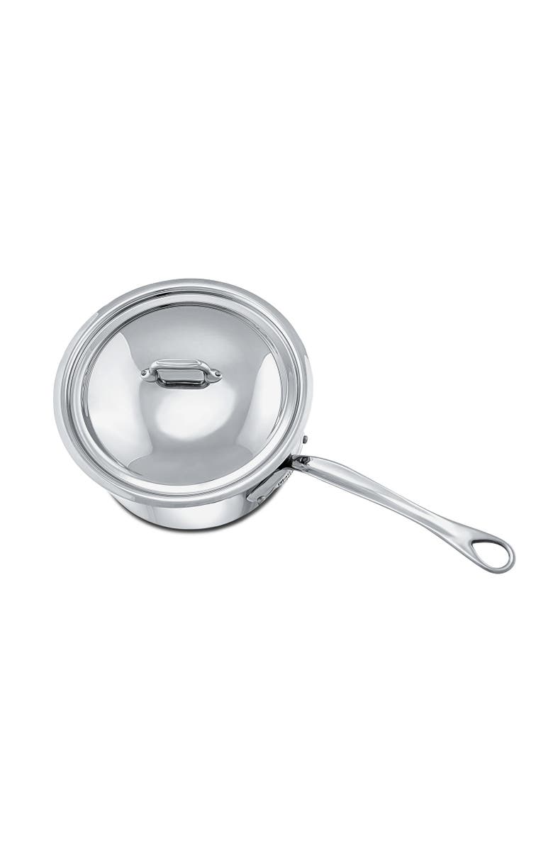 Mauviel M'Cook 3.6 qt Stainless Steel Saucepan & Lid, Alternate, color, Silver
