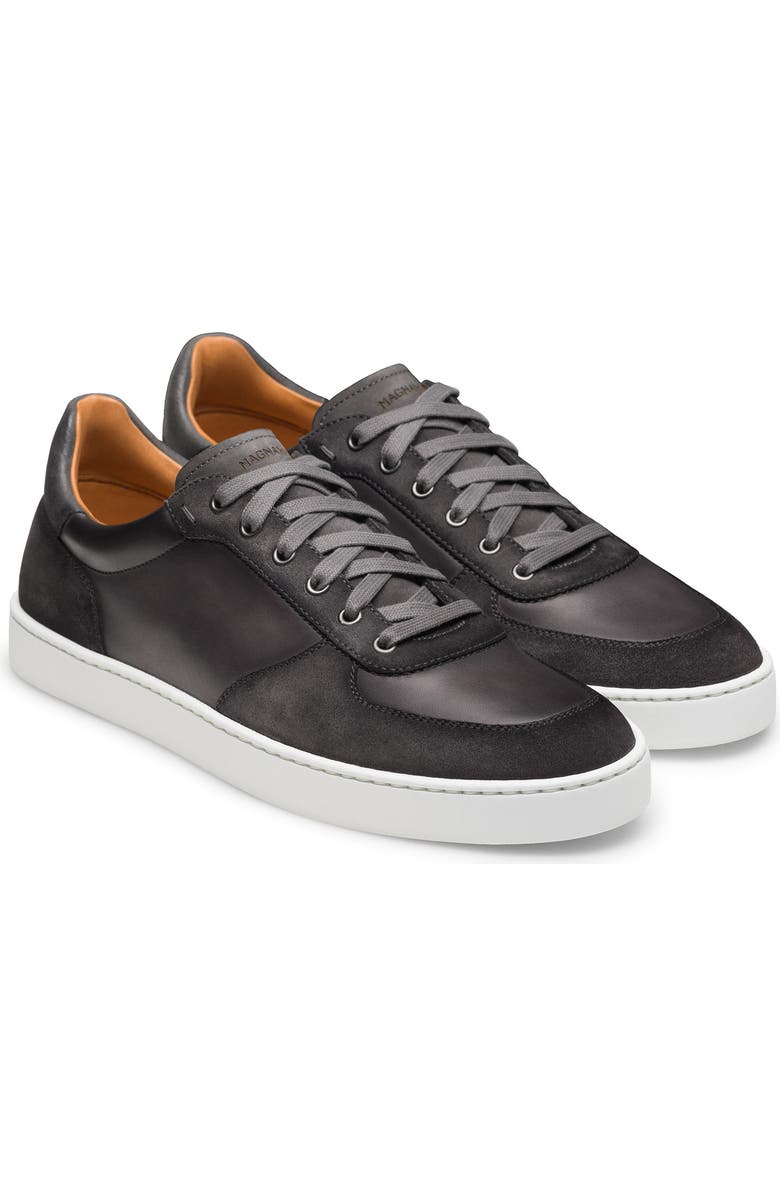 Magnanni Project Lo Leather Sneaker, Main, color, Grey