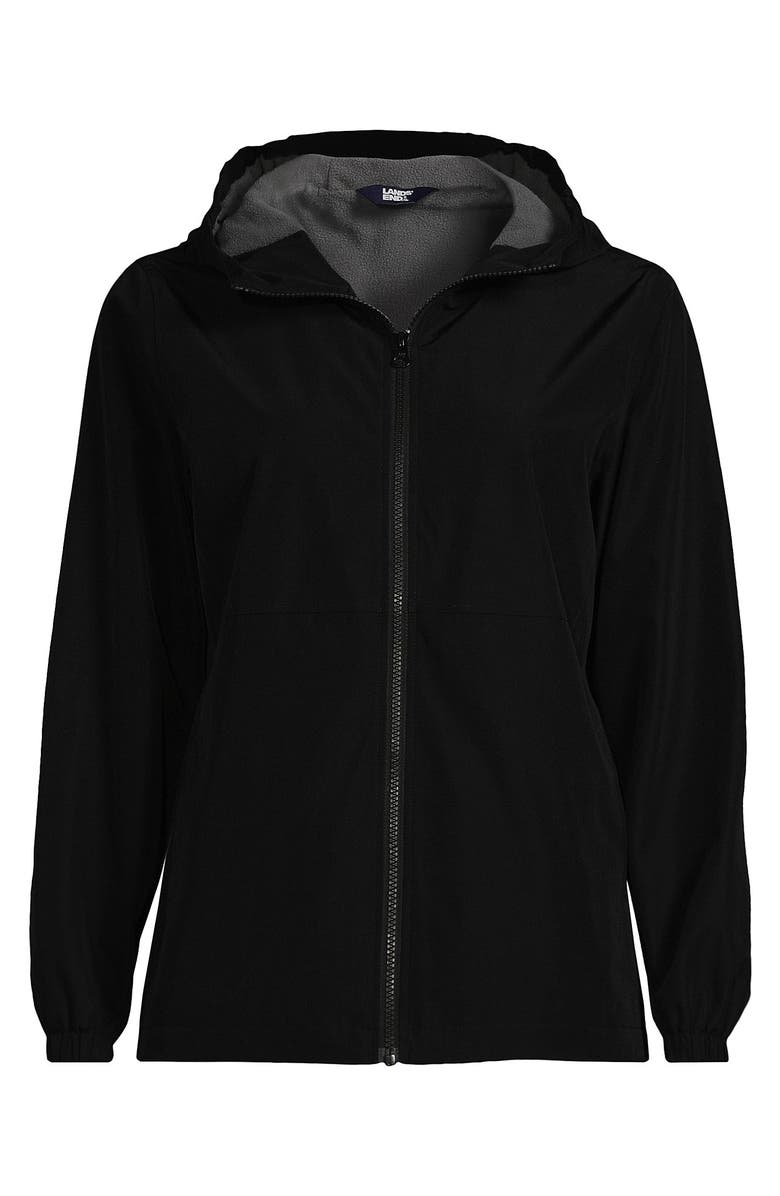 Lands' End School Uniform Rain Jacket, Alternate, color, Black