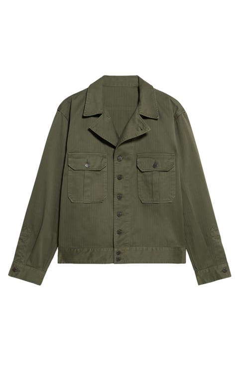 Khai Herringbone Cotton Overshirt