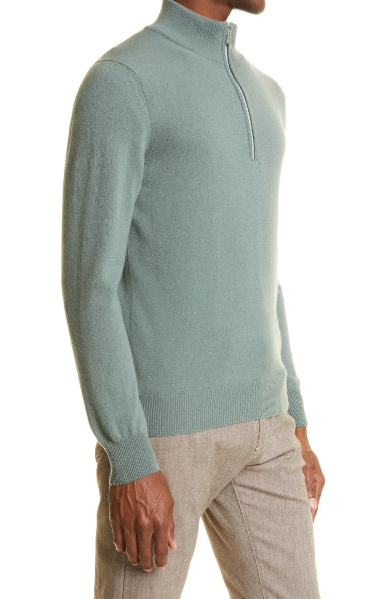 Eleventy Cashmere Quarter Zip Pullover, Alternate, color,