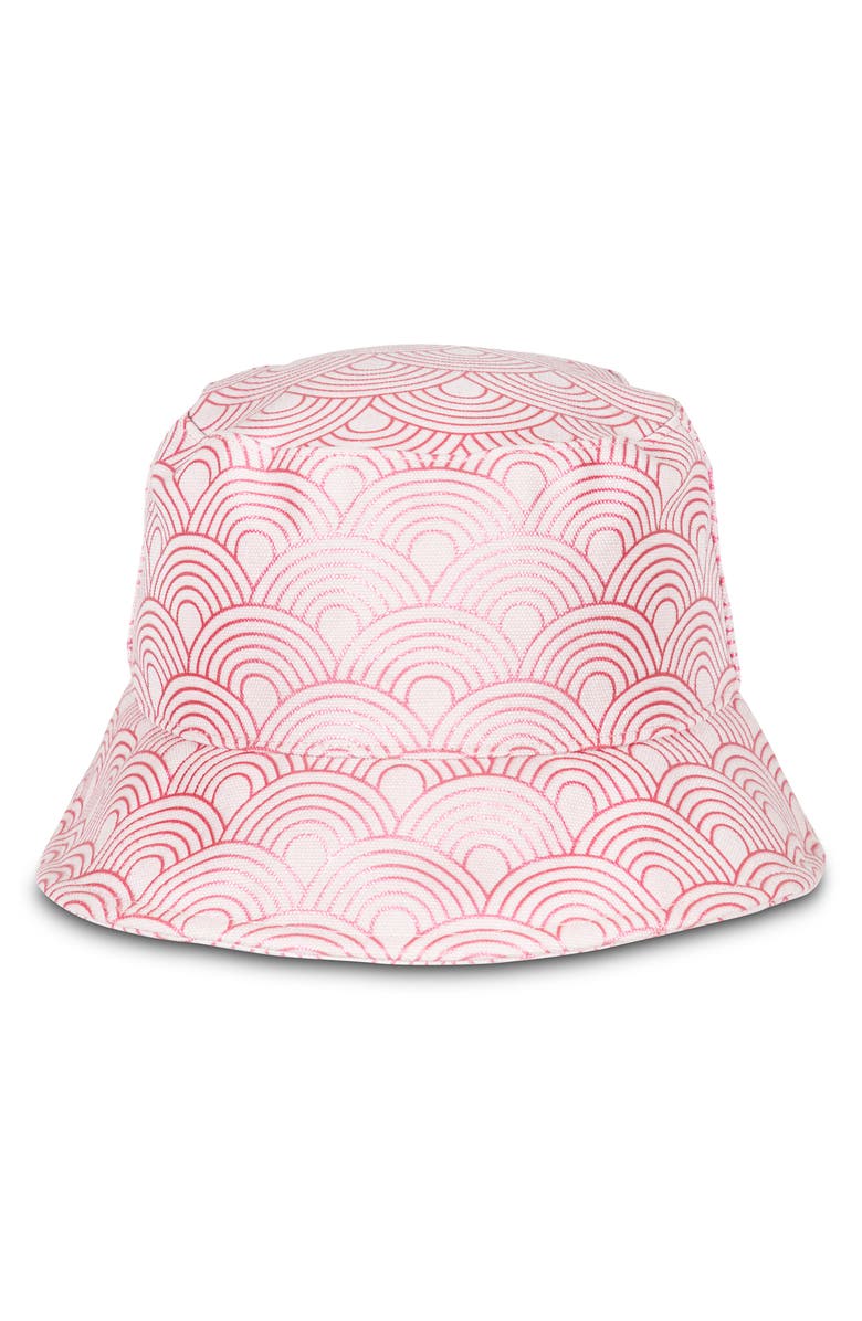 Kurt Geiger London Rainbow Print Bucket Hat, Alternate, color, Pale Pink