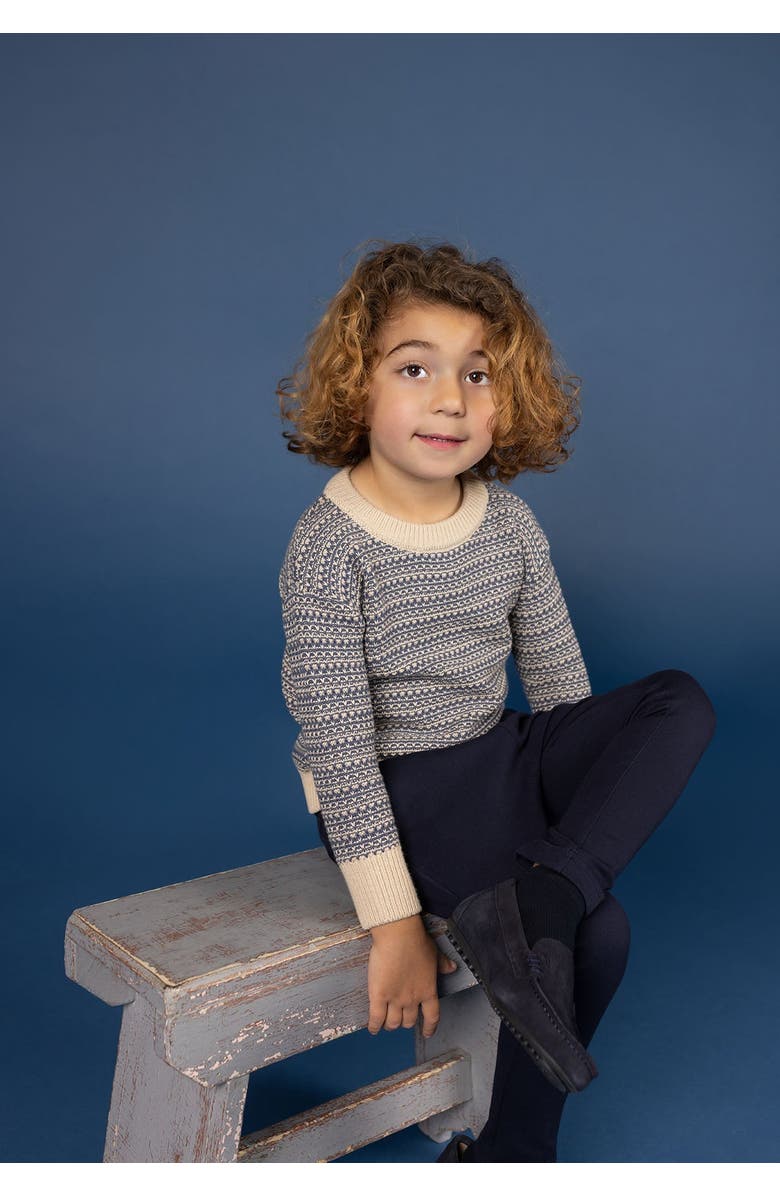 Ely's & Co. Looms Distressed Knit Collection - Toddler Set, Alternate, color, Navy/Ivory