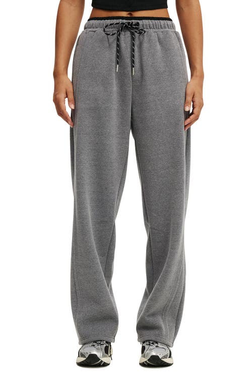 Cotton On Body Active Plush Double Waistband Sweatpant In Gray