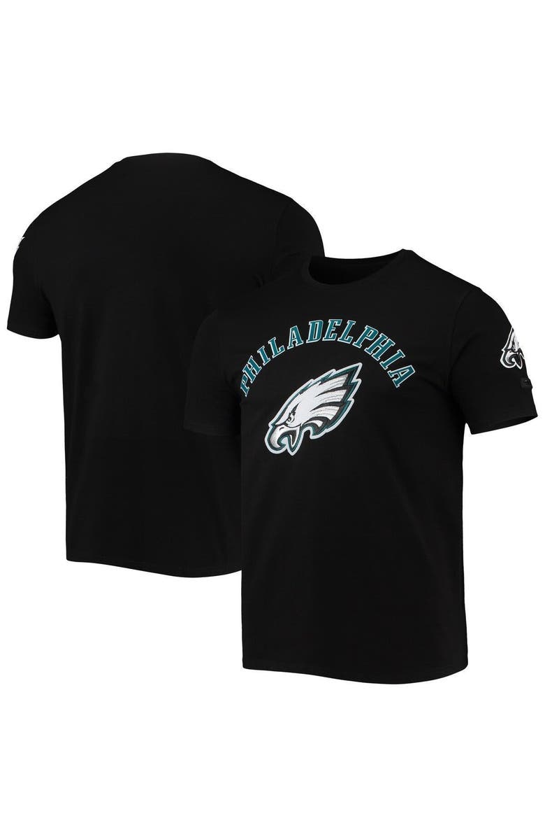 PRO STANDARD Men's Pro Standard Black Philadelphia Eagles Team Classic Bristle Slim-Fit T-Shirt, Alternate, color, 