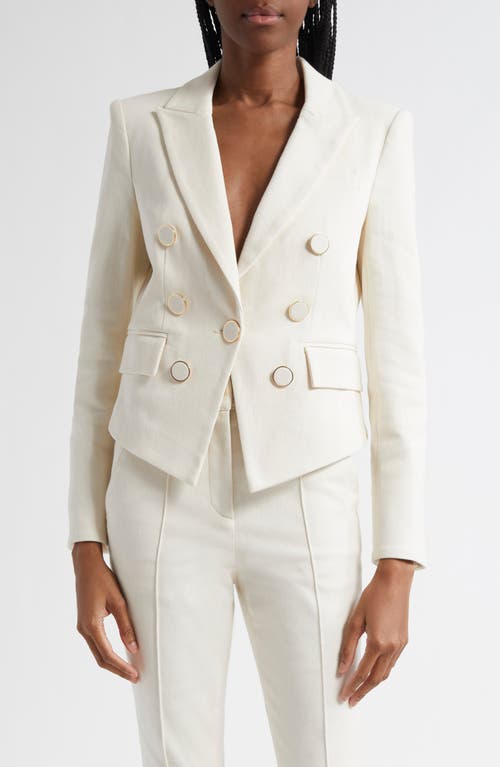 Veronica Beard Diego Stretch Cotton Dickey Jacket In Ecru