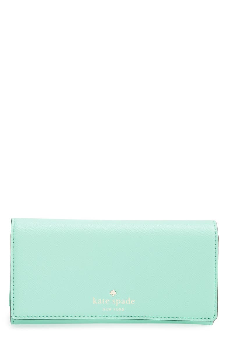 'cedar street - nika' leather wallet, Main, color, FRESH AIR