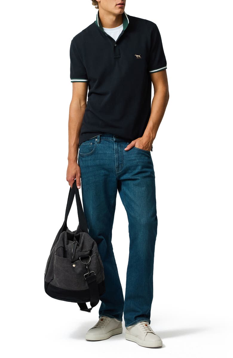 Rodd & Gunn New Lynn Sports Fit Tipped Cotton Piqué Polo, Alternate, color, Onyx