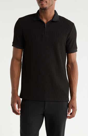 Textured Quarter Zip Polo