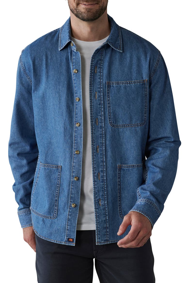 Lightweight Denim Overshirt, Main, color, MEDIUM WASH