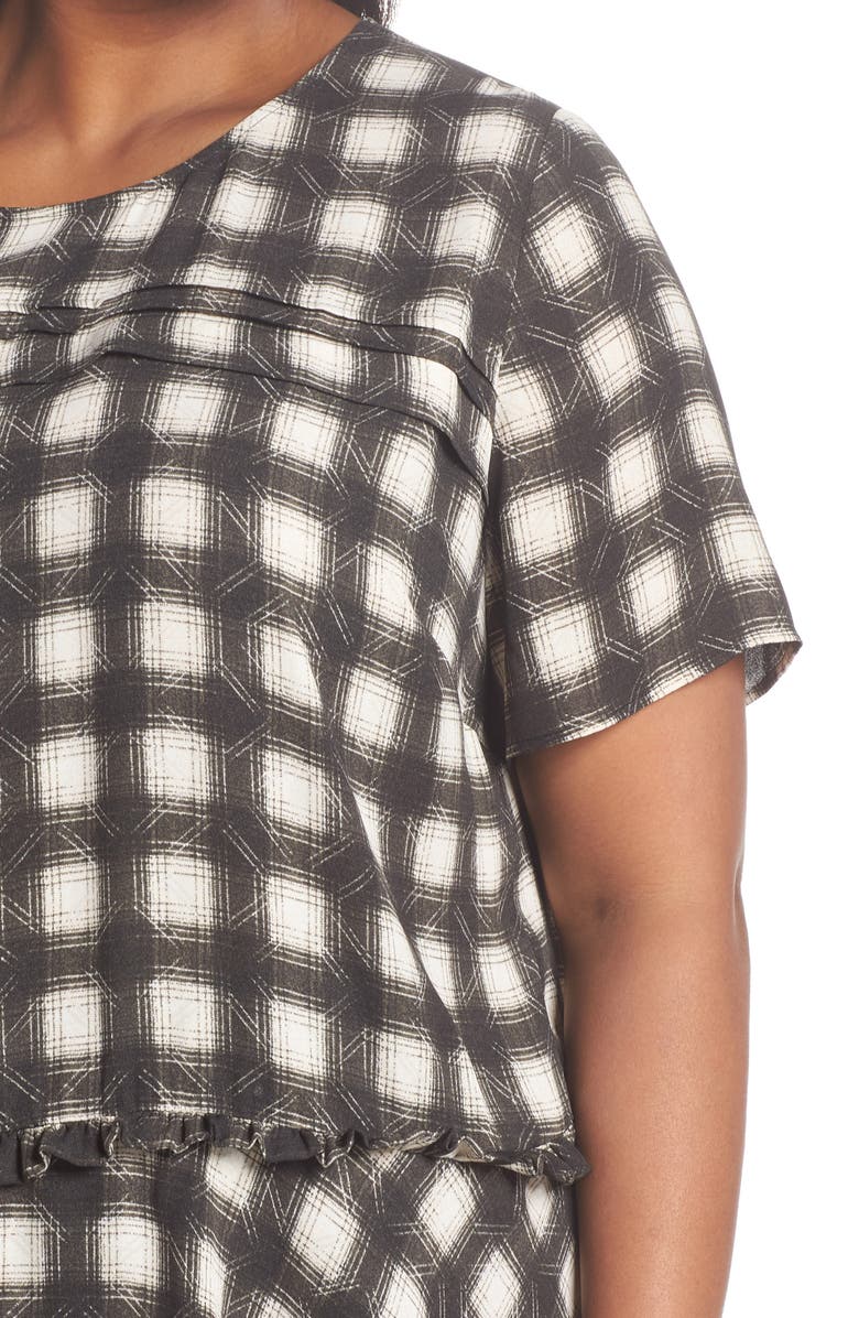 Sejour Peplum Crepe Top, Alternate, color, 