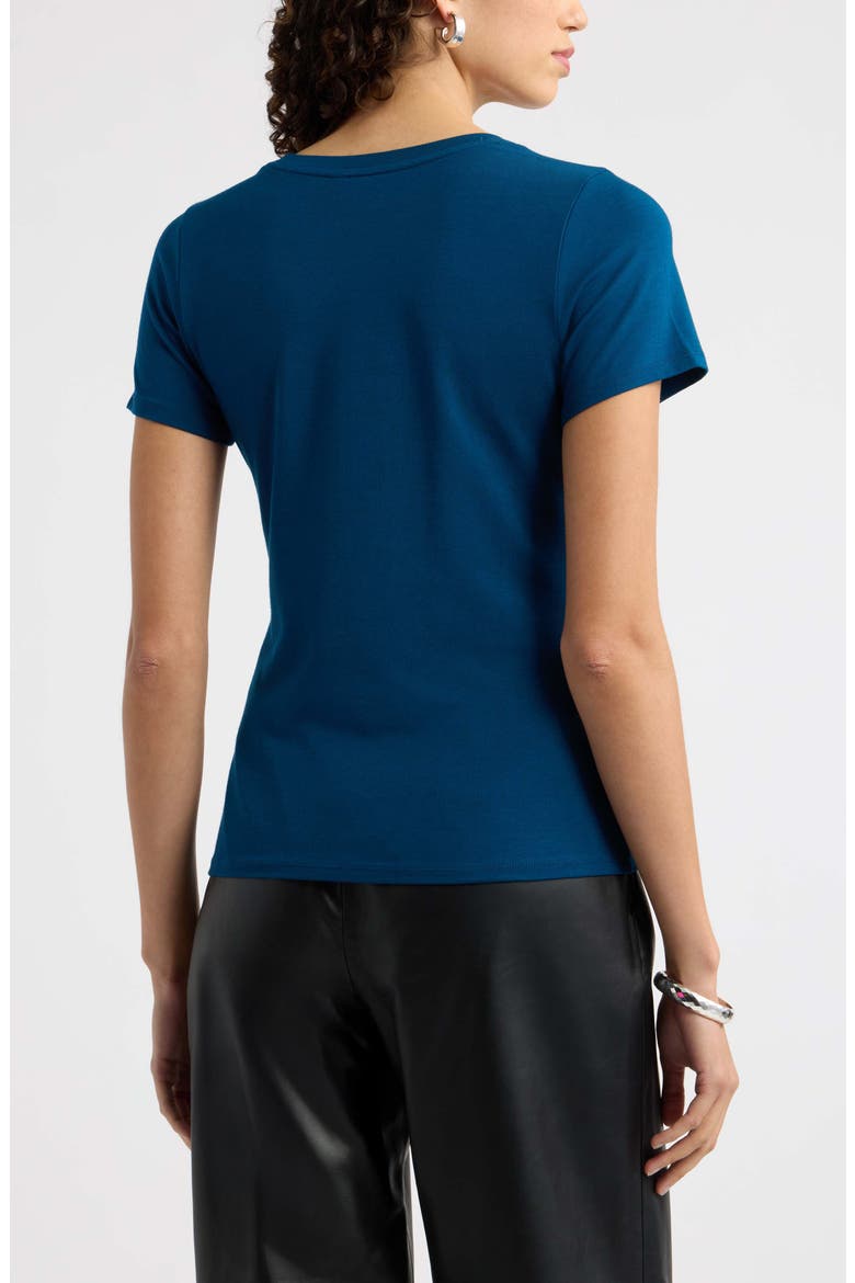 Pima Cotton Blend Crewneck T-Shirt, Alternate, color, BLUE AURORA