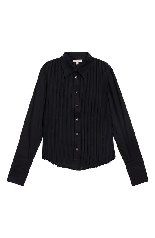 Diotima Mito Bias Tape Cotton Button-up Shirt In Black