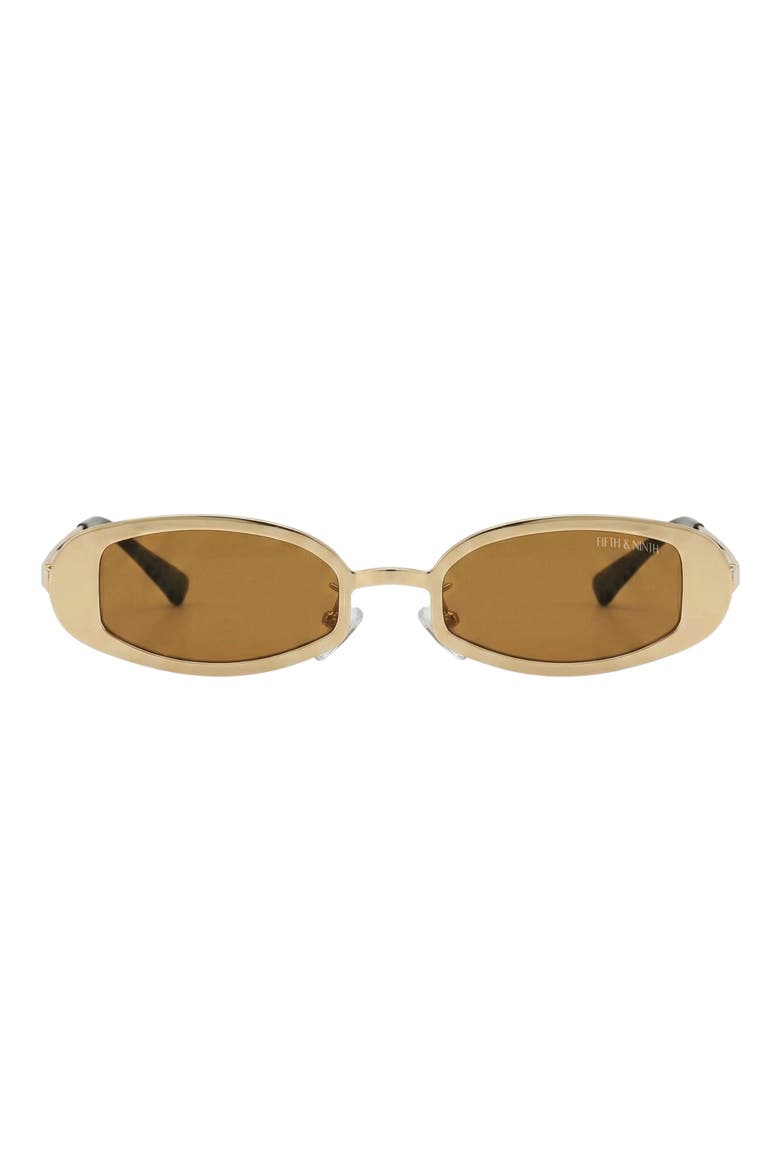 Sable 51mm Oval Sunglasses, Main, color, GOLD/ BROWN