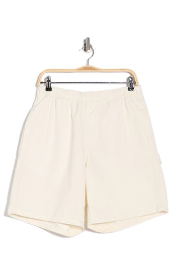 Obey Denim Carpenter Shorts In White
