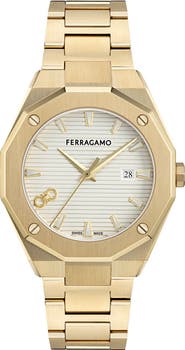 FERRAGAMO Edge Chronograph Bracelet Watch, 40mm