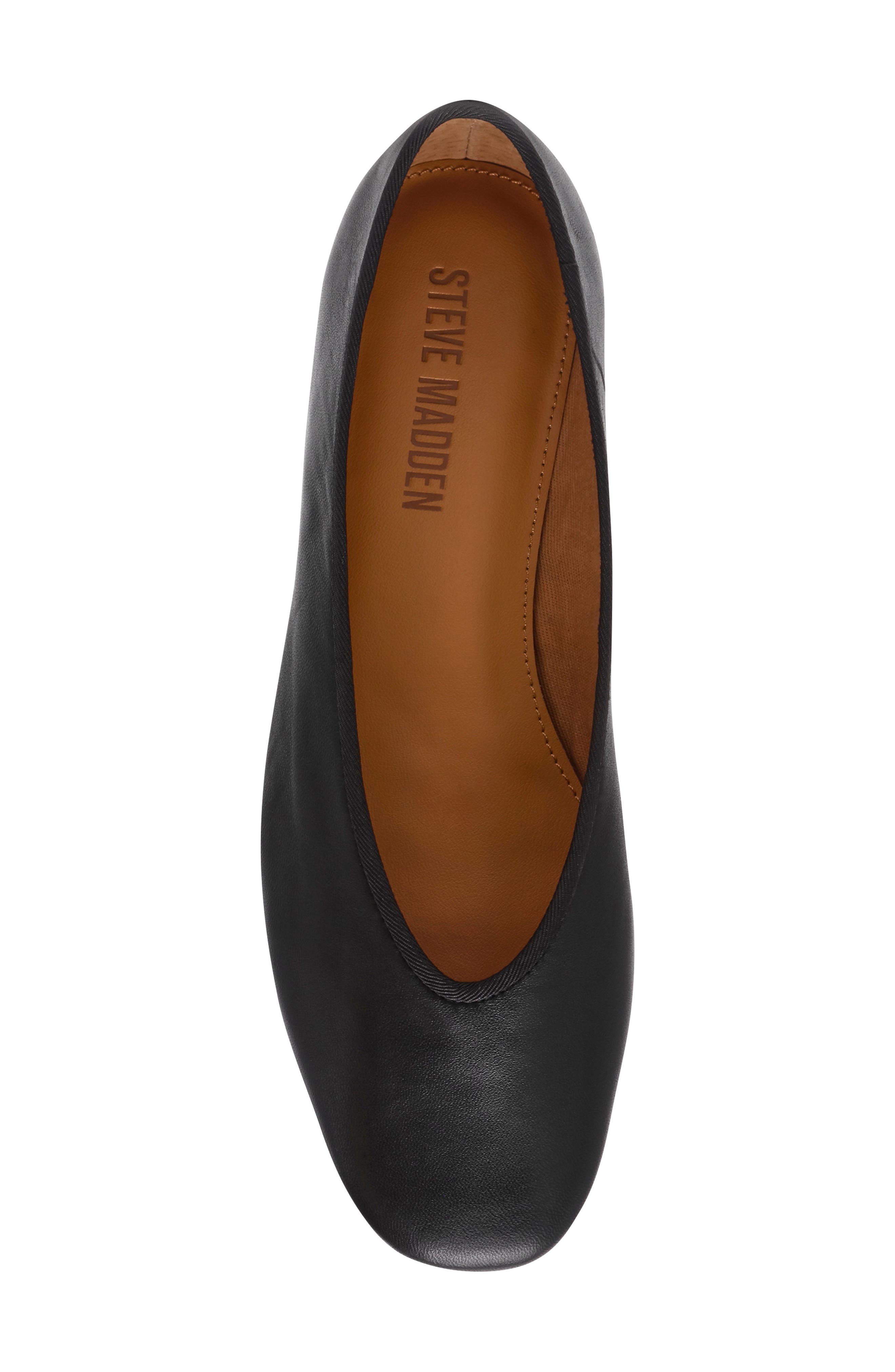 Steve Madden Pipa Ballet Flat, Alternate, color, Black Leather