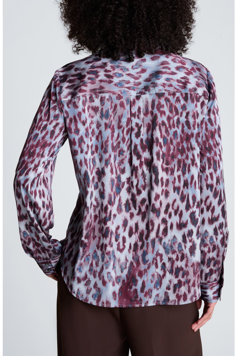 Long Sleeve Satin Shirt, Alternate, color, SLATE BLUE MULTI