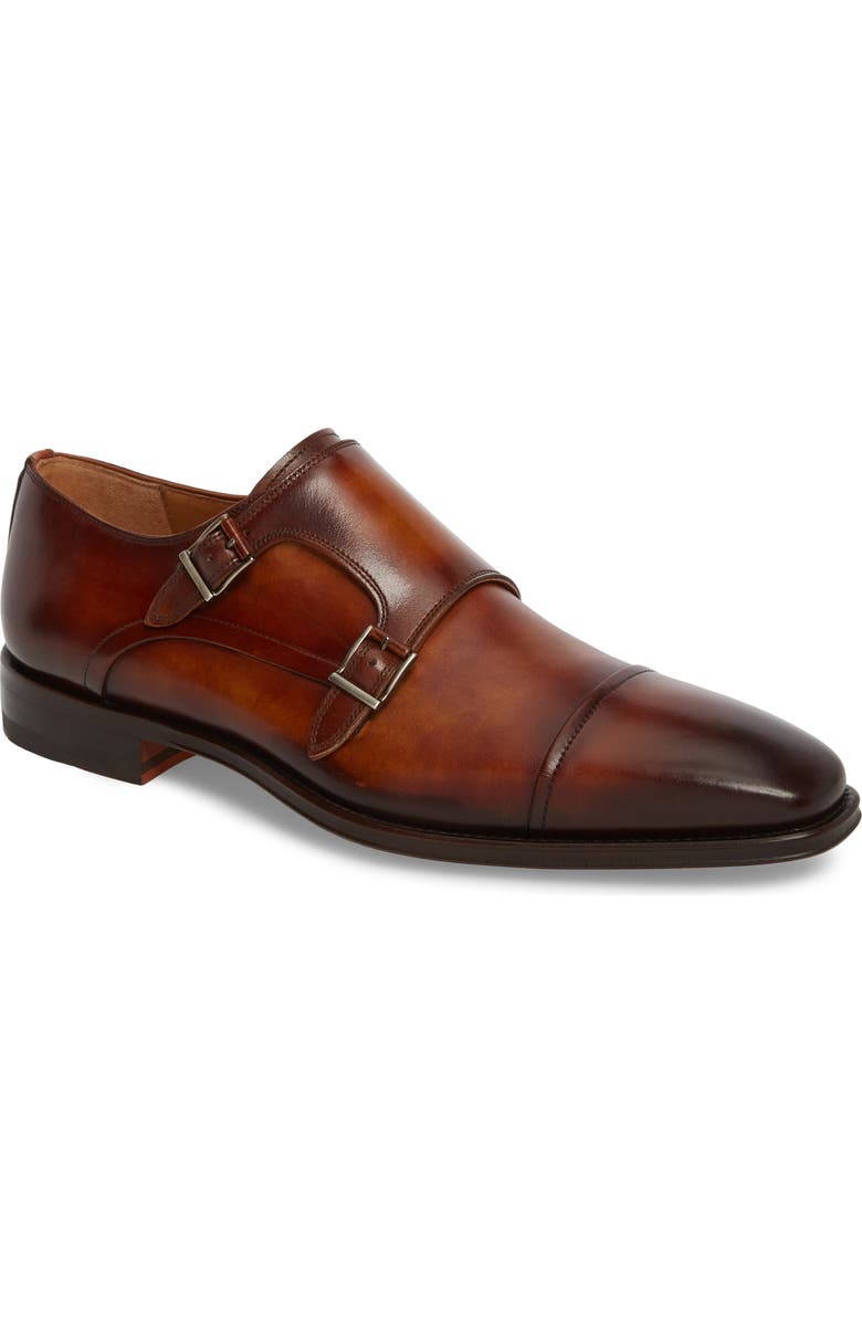Magnanni Silvio Double Monk Strap Shoe, Main, color,