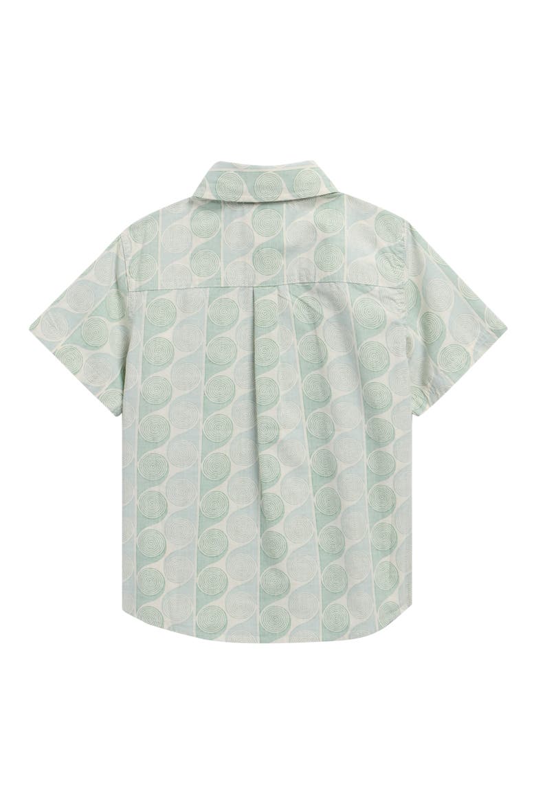 Kids' Artist of the Search Yardy Short Sleeve Cotton Button-Up Shirt, Alternate, color, LEAF GREEN