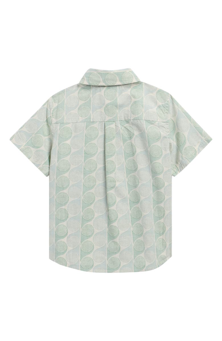 Rip Curl Kids' Artist of the Search Yardy Short Sleeve Cotton Button-Up Shirt, Alternate, color, Leaf Green