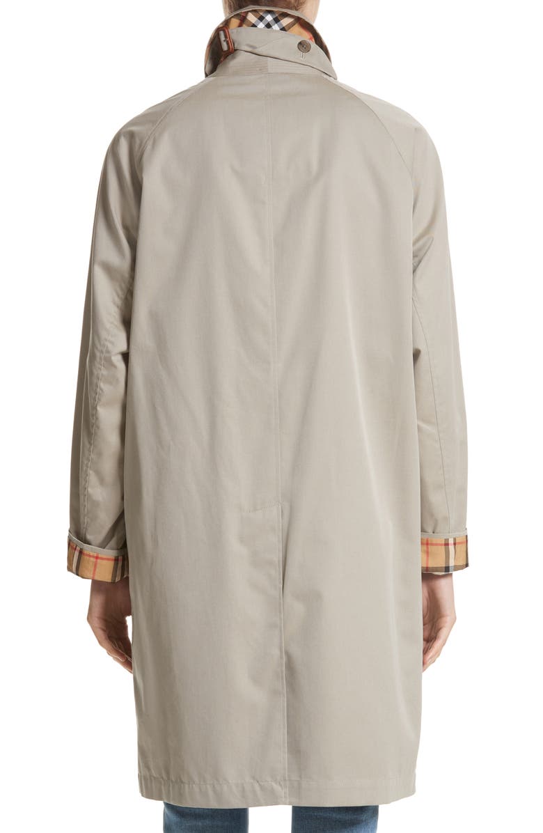 Burberry Camden Cotton Car Coat, Alternate, color, 