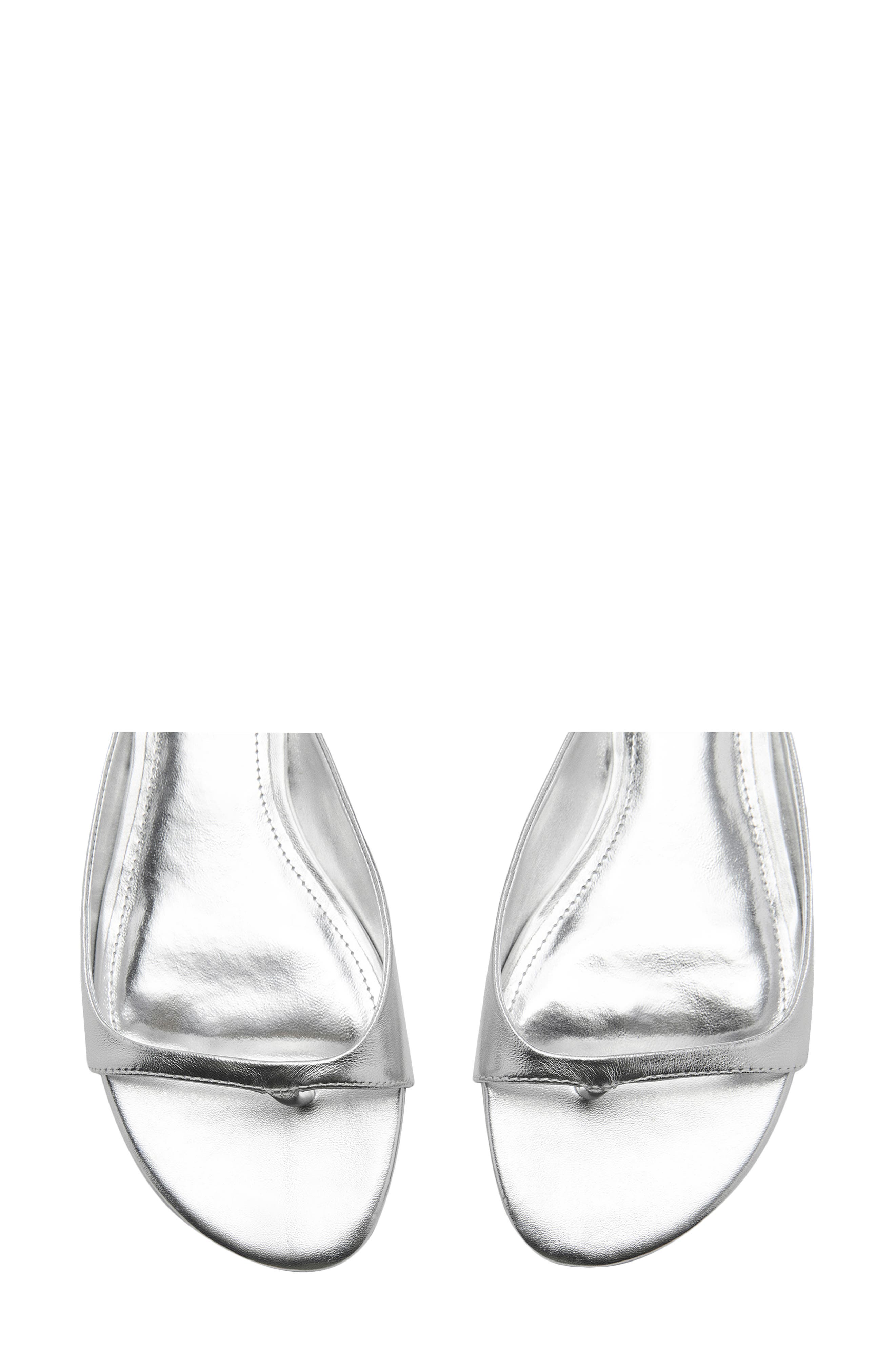 MANGO Metallic Sandal, Alternate, color, Silver