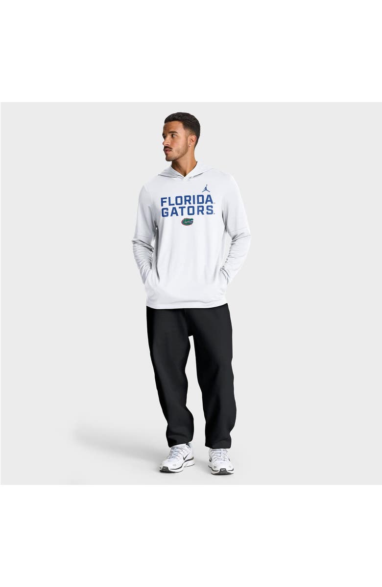 Jordan Brand Men's Jordan Brand White Florida Gators 2025 Sideline Performance Long Sleeve Hoodie T-Shirt, Alternate, color, White