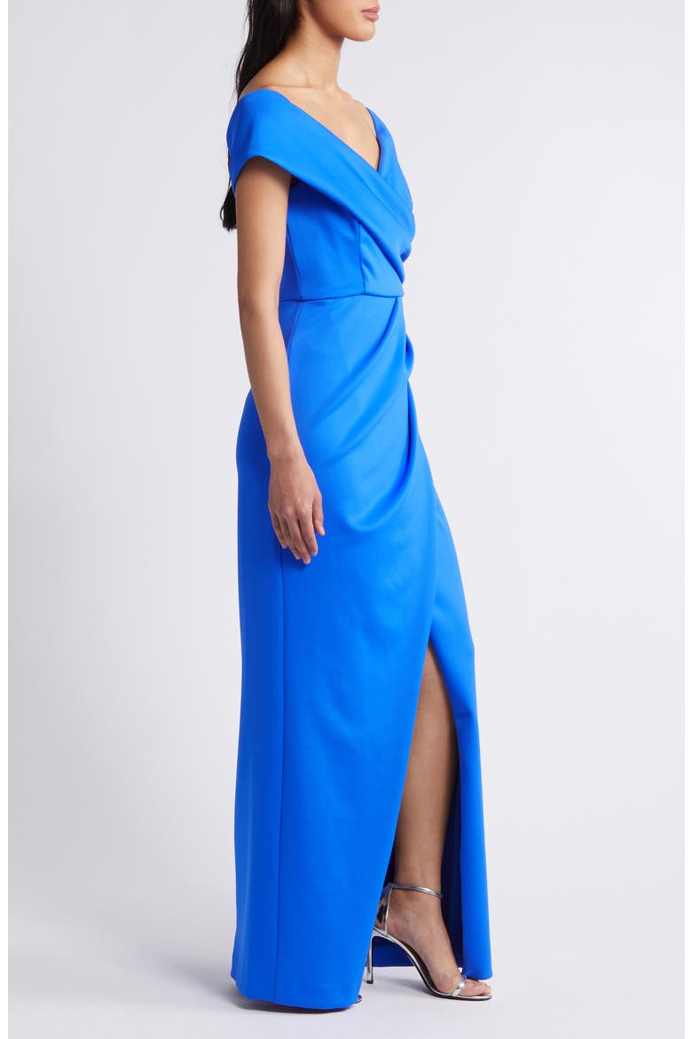 Prisma Off the Shoulder Gown, Alternate, color, VIBRANT BLUE