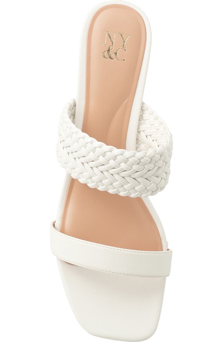 NEW YORK AND COMPANY Gretchen Kitten Heel Slide Sandal, Alternate, color, White