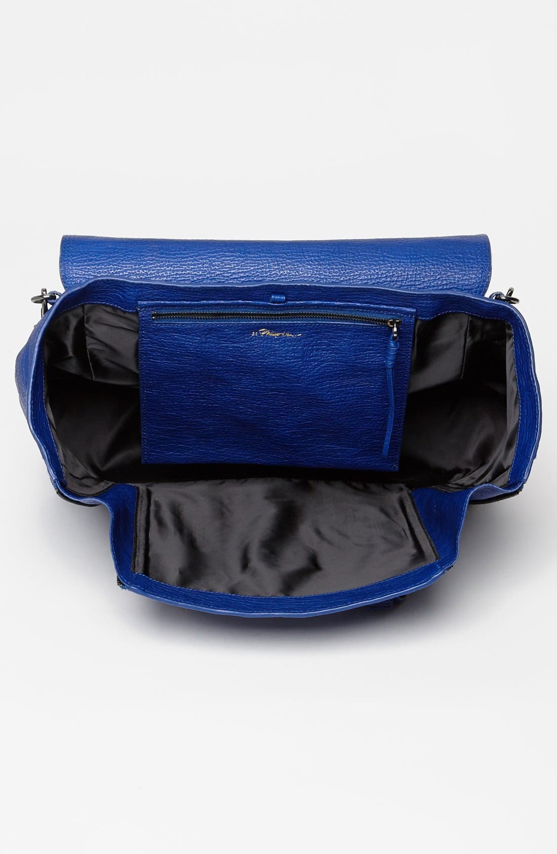 'Pashli' Shark Embossed Leather Satchel, Alternate, color, COBALT