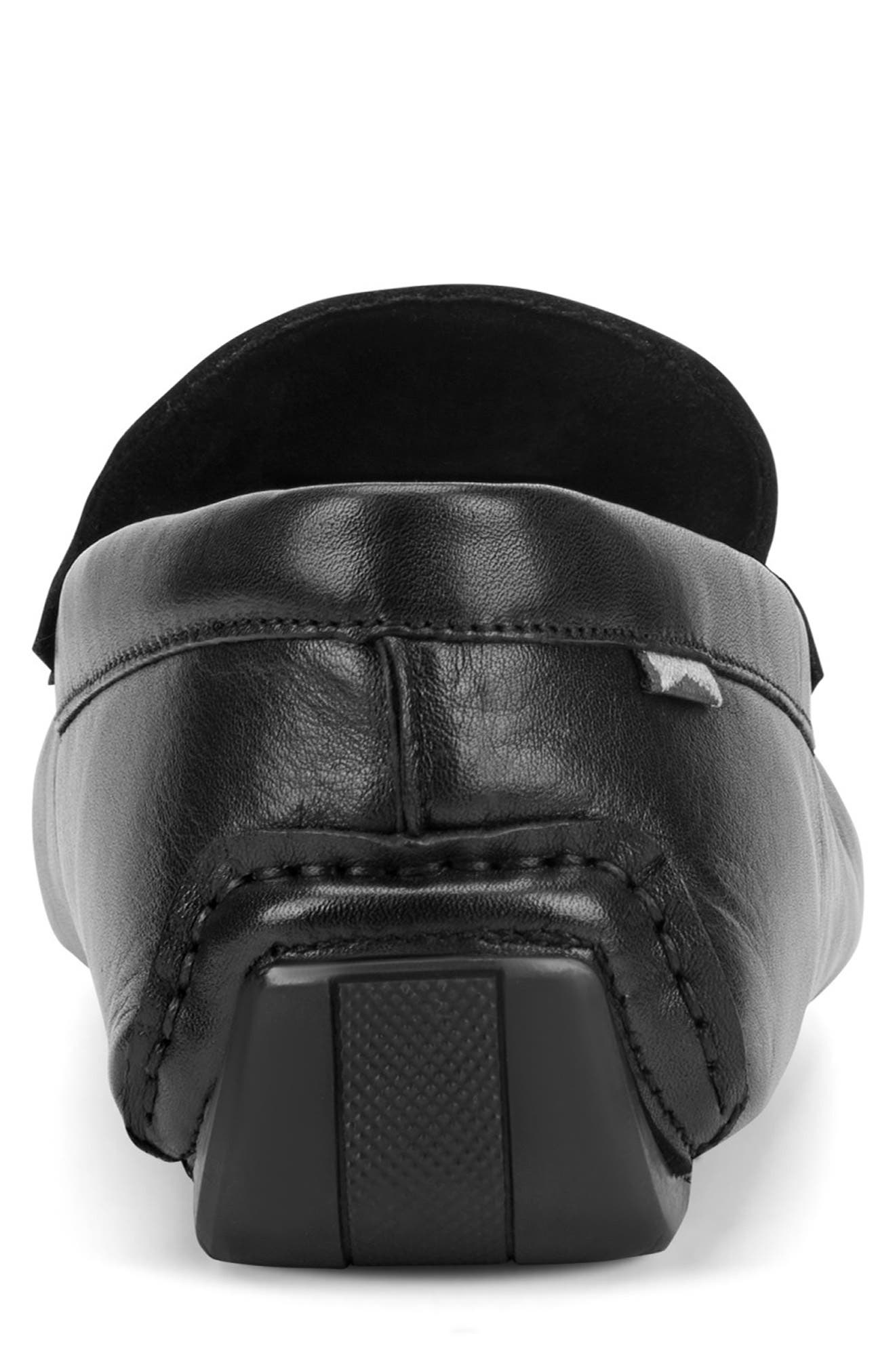 Kenneth Cole New York Theo Moc Toe Driving Loafer, Alternate, color, Black/ Charcoal/ Silver