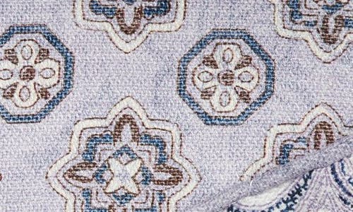 Edward Armah Paisley & Medallion Reversible Silk Pocket Square In Lavender